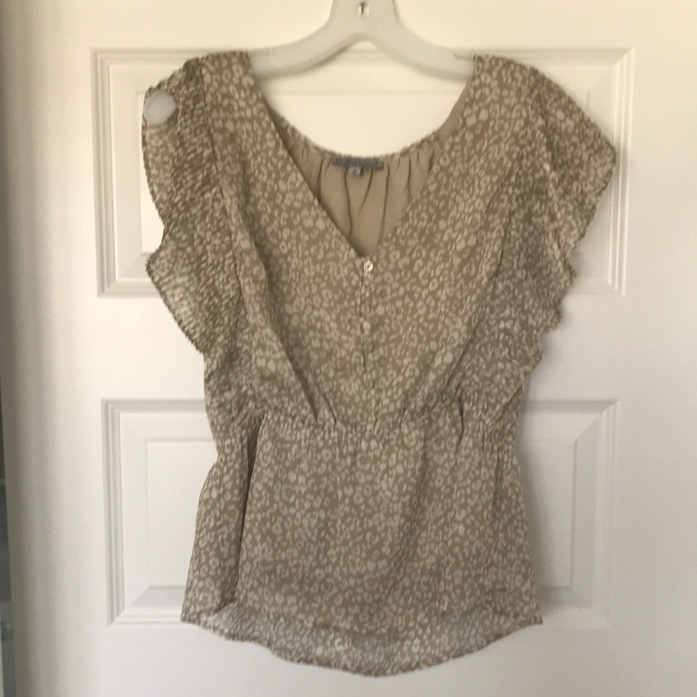 Chiffon Cheetah Print Shirt - M